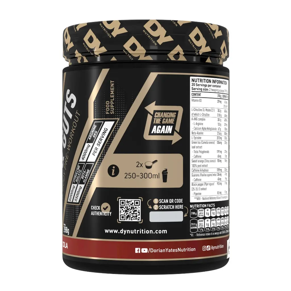 Dy Nutrition Blood&Guts The Mind&Body Pre-workout-20Serv.-380G.webp