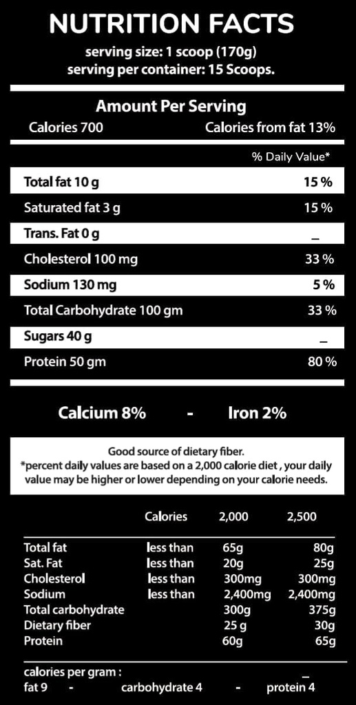 Nutrascia Pro Mass-2.5 kg-15Serv.-Chocolate Mousse Cake-