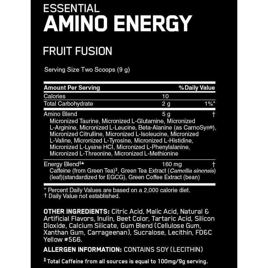 Optimum Nutrition Essential Amino Energy- 1.29 lbs. (270g)- FRUIT FUSION-