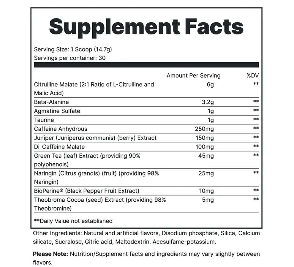 Redcon1 Total War Pre-Workout - 30serving - 441g (GreenApple)-