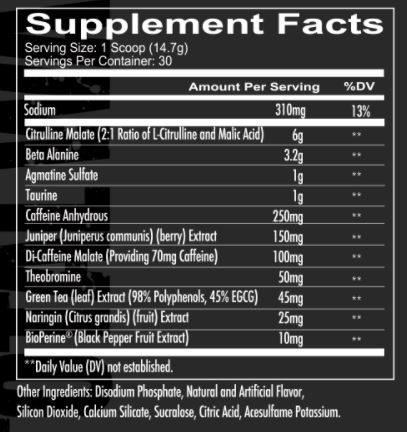 Redcon1 Total War Preworkout-30Serv-441G-Blue Lemonade-