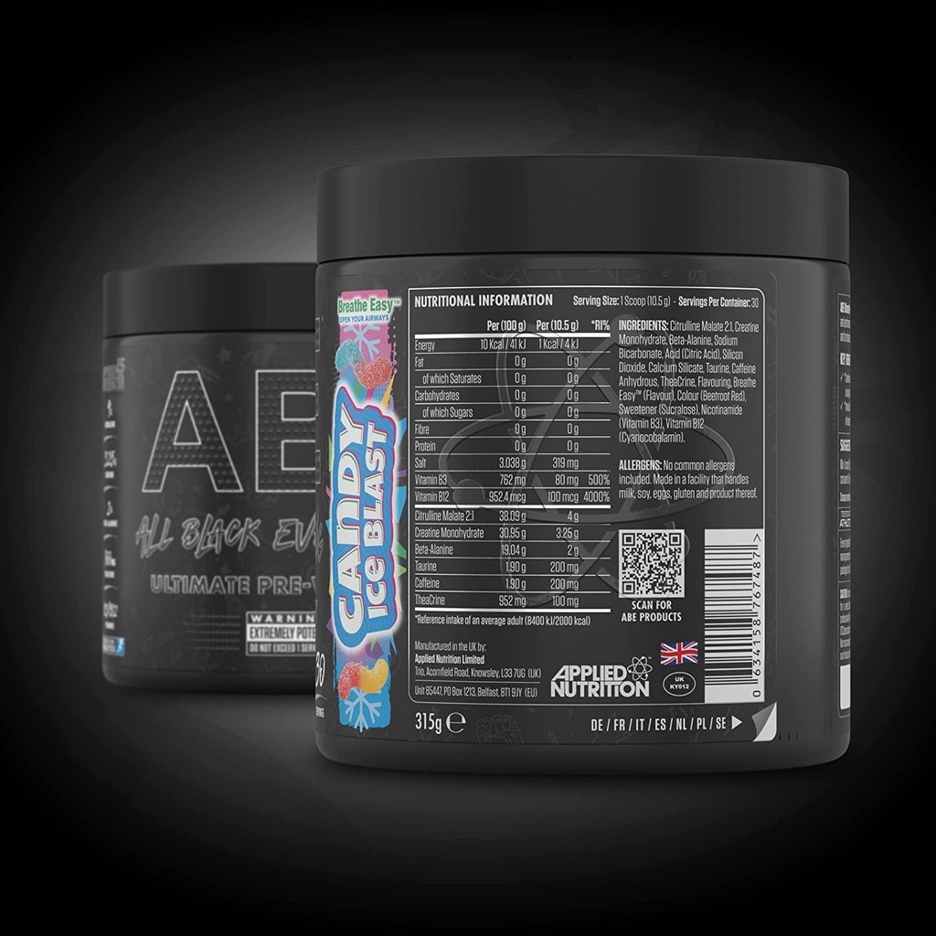 APPLIED NUTRITION ABE Ultimate Pre-Workout- 315G- Candy Ice Blast-
