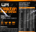 UPI Carbotein Mass Gainer - 13Serv. - 3.9KG - Strawberry Flavor-