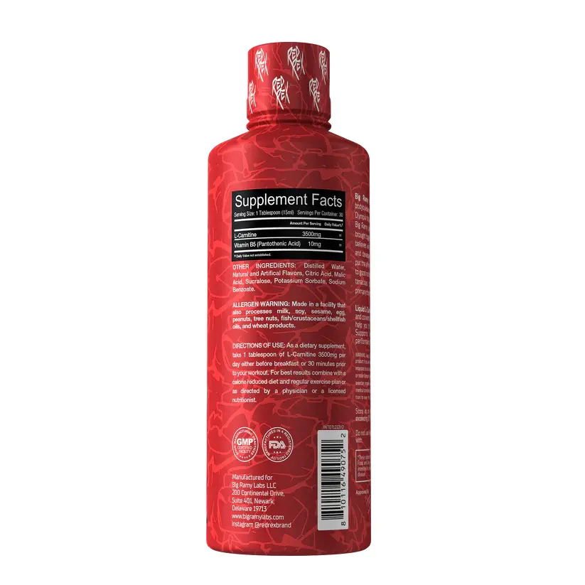 Big Ramy Labs Red Rex L-Carnitine Liquid Shots-3500MG-30Serv.-Watermelon-.webp
