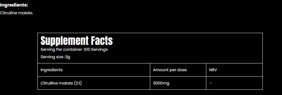 Marvelous Nutrition Citrulline Malate old School Formula-100Serv.-300G.webp