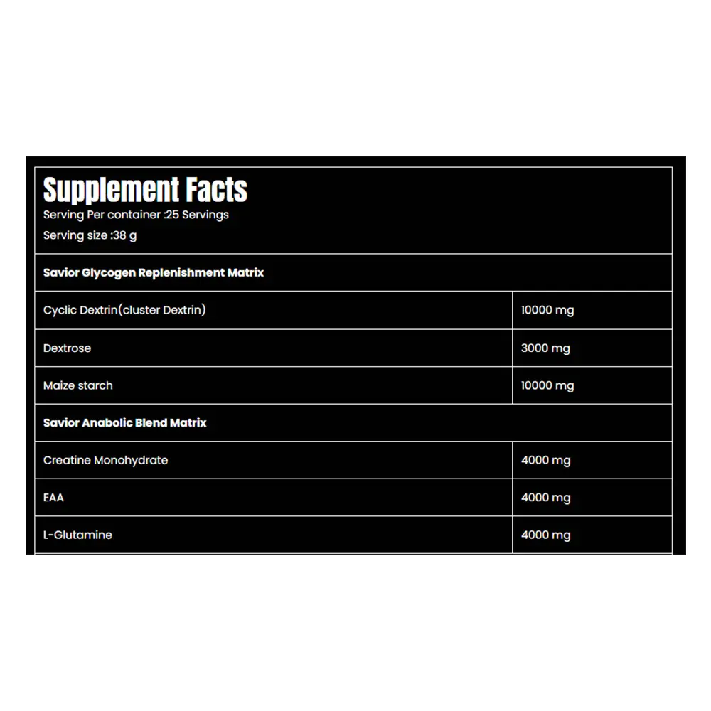 Marvelous Nutrition Savior Anabolic Recovery Formula-25Serv.-950G.webp