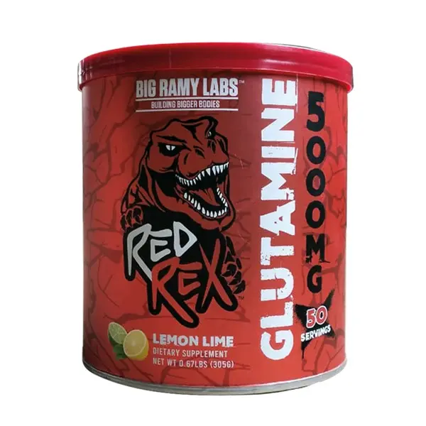 Big Ramy Labs Red Rex Glutamine-305g-50 Serv.-Lemon lime