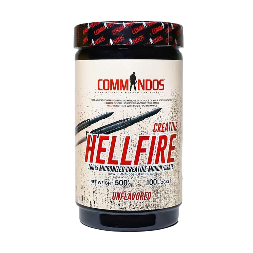 Commandos Creatine Hell Fire Micronized 100%-500G-100Serv.-Unflavored