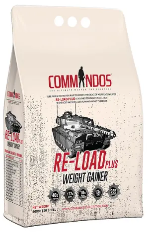 Commandos Re-Load Plus Weight Gainer-5KG-20Serv.-Chocolate