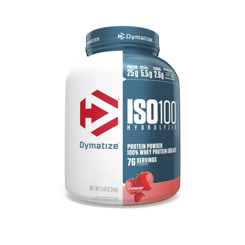 Dymatize Iso100 Hydrolyzed-2.3KG-76Serv.-Strawberry