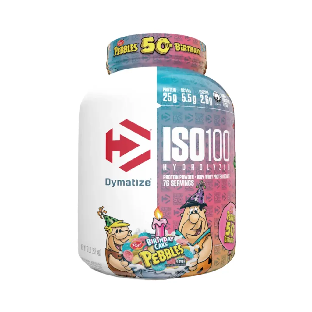 Dymatize Iso100 Hydrolyzed-2.3KG.-76Serv.Birthday Cake pebbles