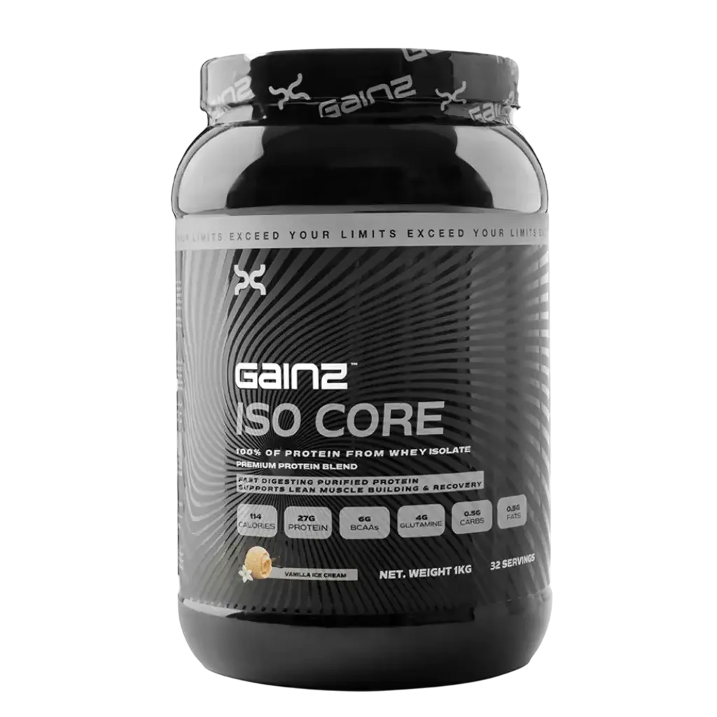Gainz ISO Core- 1 Kilo - 32 servings‏ Vanilla Ice Cream