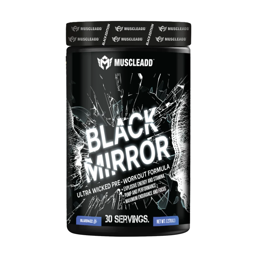 Muscle Add Black Mirror-270G-30Serv.-Blue Razz