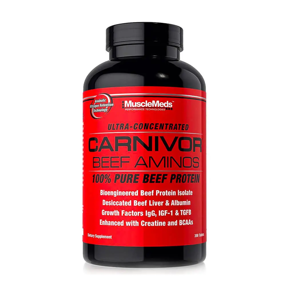 MuscleMeds Bioengineered Carnivor Beef Aminos-100Serv-300Tabs
