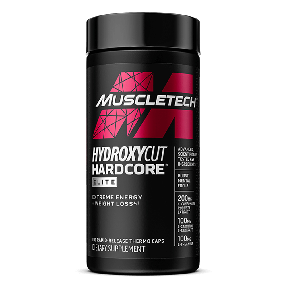 Muscletech Hydroxycut Hardcore Elite-55Serv.-110Rapid Release Thermo Caps.