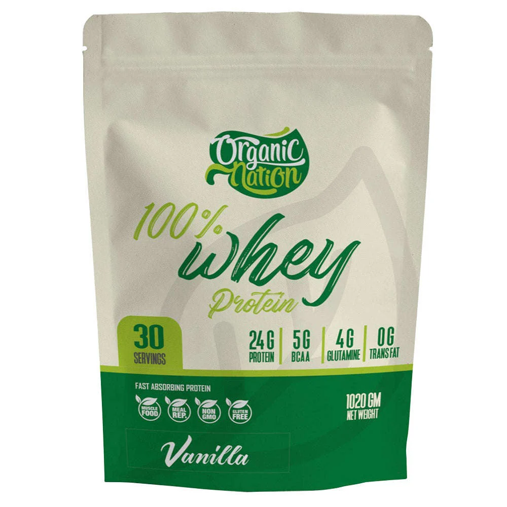 Organic Nation 100% Whey Protein- 30Serv.-1020g-Vanilla