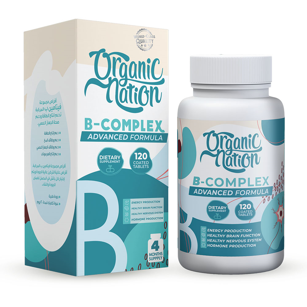 Organic Nation B-Complex Advanced Formula-120Serv.-120Tabs