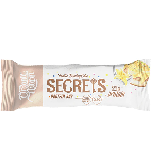 Organic Nation Secrets Protein Bar-1Serv.-70G-Vanilla Birthday Cake