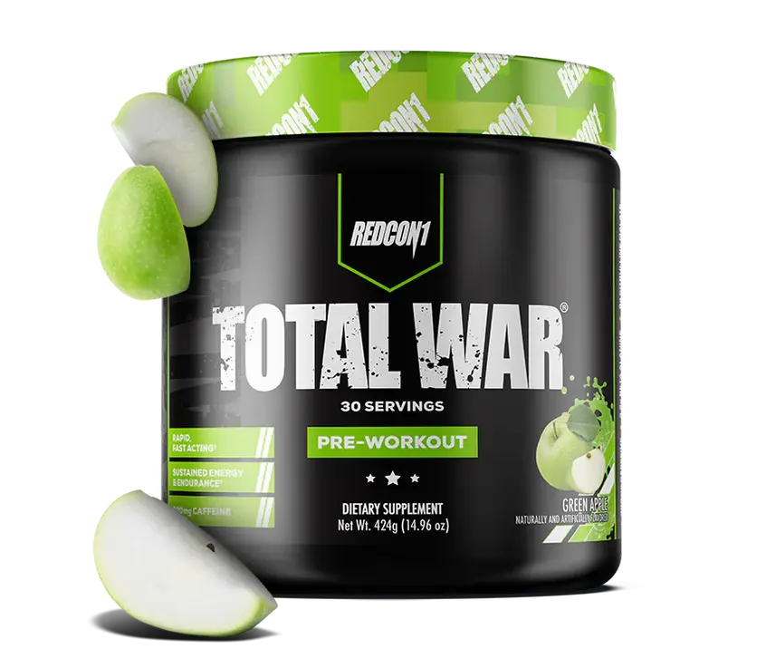 Redcon1 Total War Pre-Workout - 30serving - 441g-Green Apple