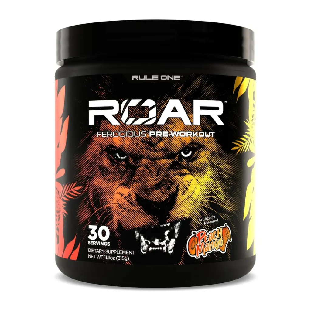 Rule 1 ROAR Pre-Workout 30 Servings- Peach Mango