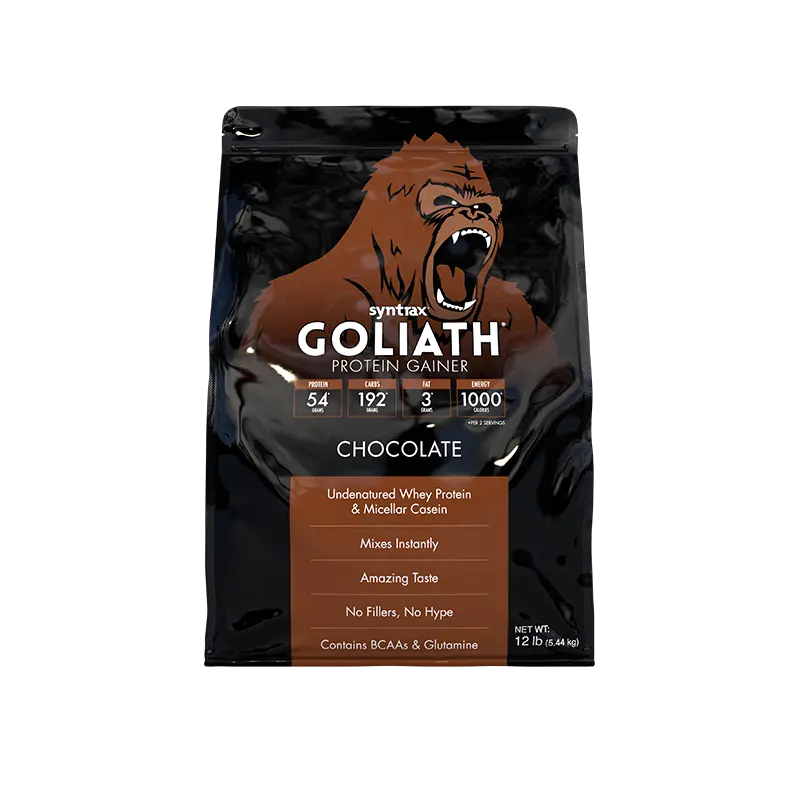 Syntrax GOLIATH Protein Gainer-Chocolate- 41 sev-.5.44 Kg.