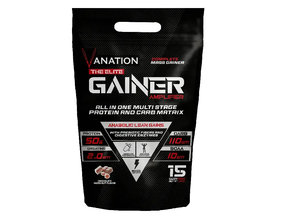 Vanation Elite Gainer-3Kg-15Serv.-Chocolate & Hazelnut