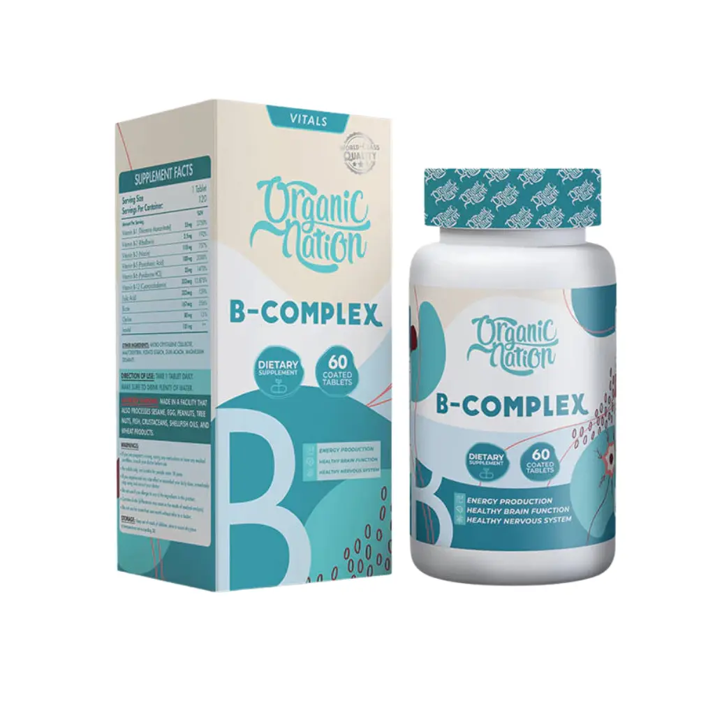 Organic Nation B-Complex Advanced Formula-60Serv.-60Tablets