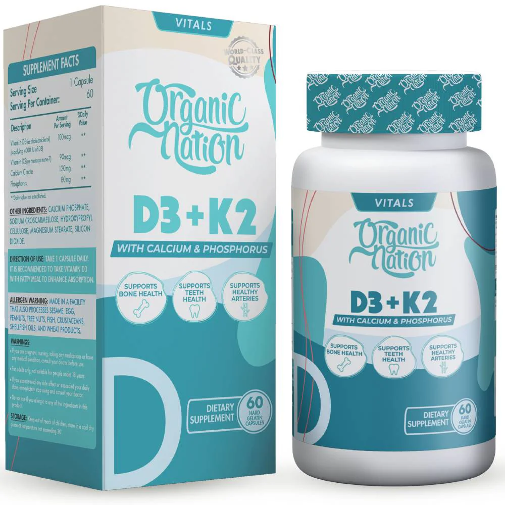 Organic Nation Liposomal D3+K2 -30Serv.-30Capsules