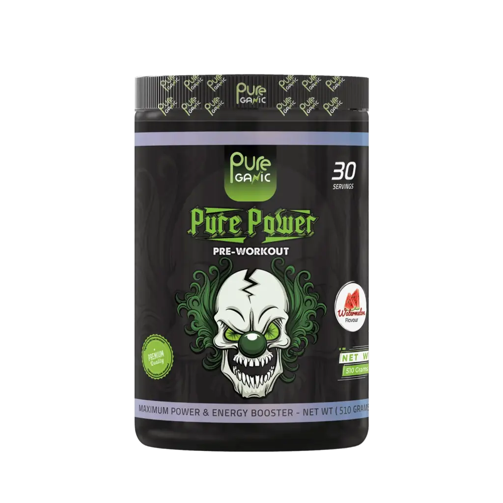 Pure Ganic -PreWorkout Pure Power -510G-30Servings-Watermelon