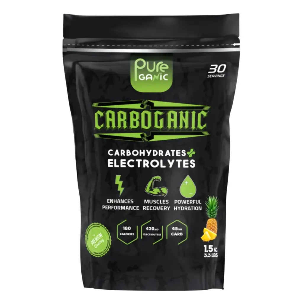 Pure Ganic Carbohydrates - 1.5 KG-30Serving -Pineapple