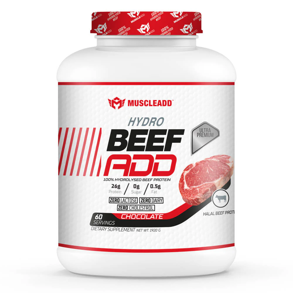 Muscle Add Hydro Beef Add 100% Hydrolyzed Beef Protein-1960G-60Serv.-Chocolate