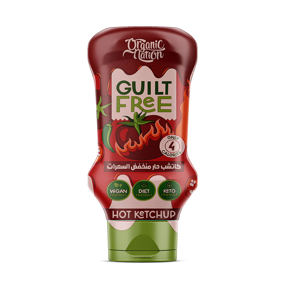 Organic Nation Guilt Free Hot Ketchup Zero Added Sugar-350M