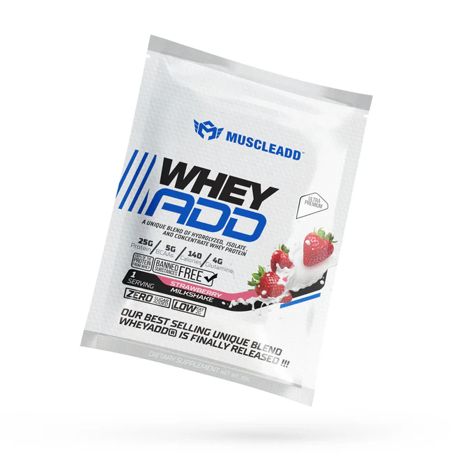 Muscle Add Whey Add-1Serv.-35G- Strawberry Milkshake