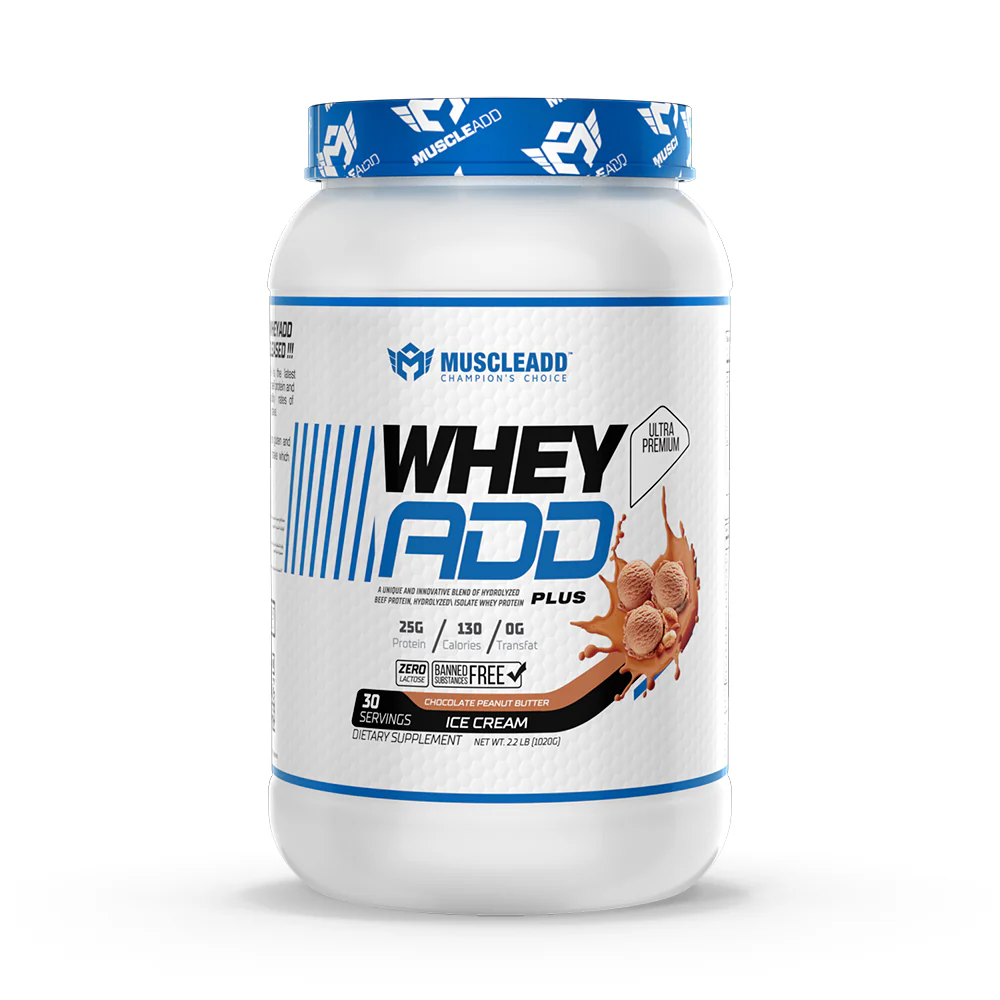 Muscle Add Whey Add Plus-30Serv.- 1050G-Chocolate Peanut Butter Ice-Cream
