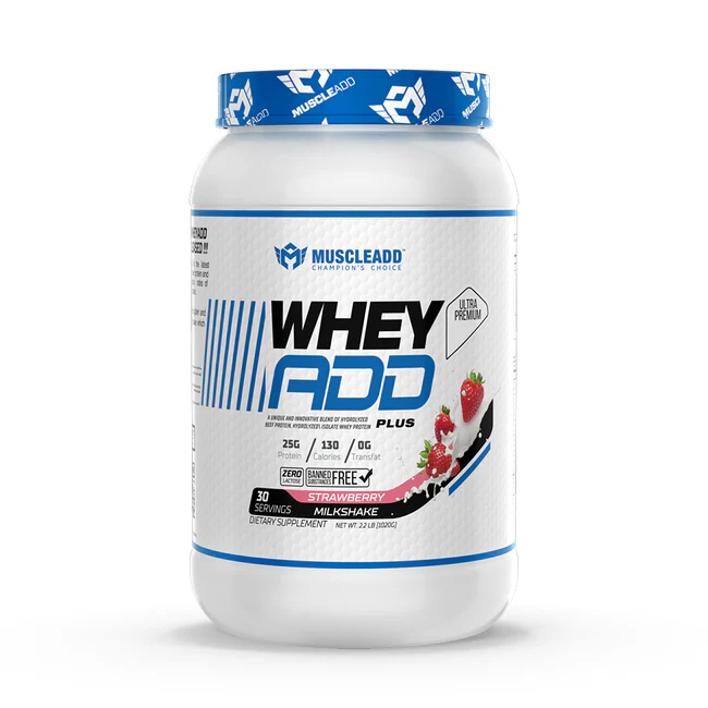 Muscle Add Whey Add Plus-30Serv.- 1050G-Strawberry Milkshake