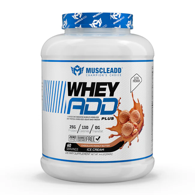 Muscle Add Whey Add Plus-60Serv.- 2040G-Chocolate Peanut Butter Ice-Cream