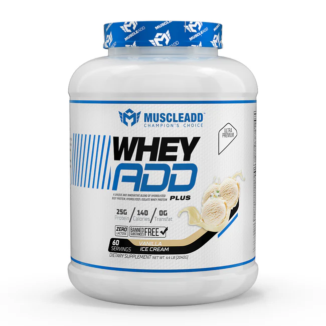 Muscle Add Whey Add Plus-60Serv.-2040G-Vanilla Ice Cream
