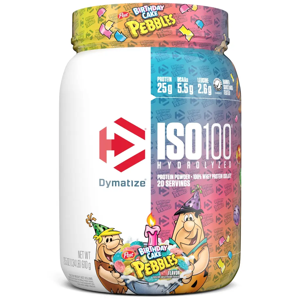 Dymatize Iso100 Hydrolyzed-650G-20Serv.-Birthday Cake Pebbles