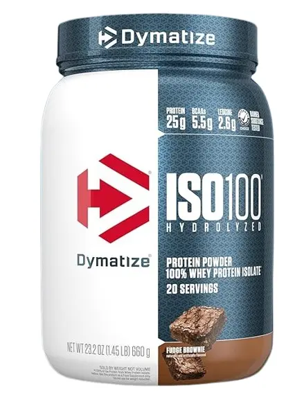 Dymatize Iso100 Hydrolyzed-650G-20Serv.-Fudge Brownie