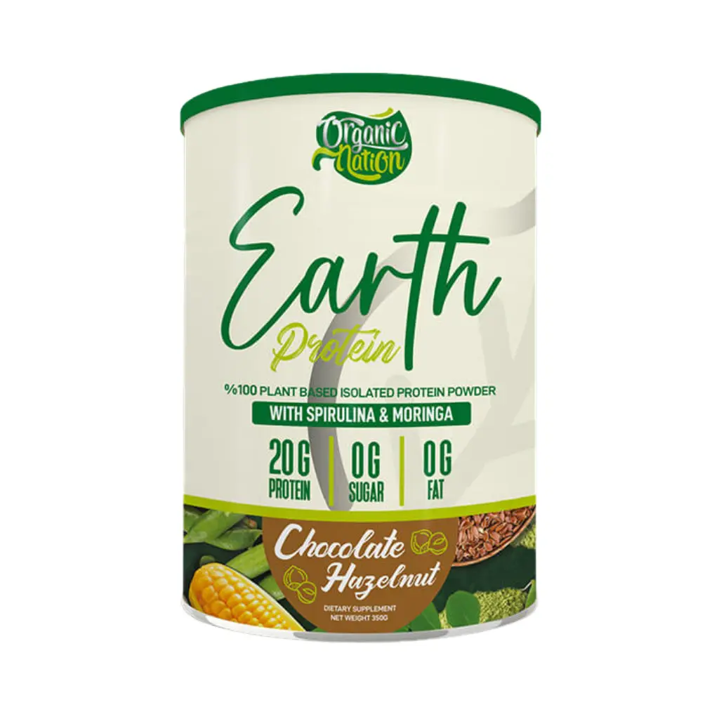 Organic Nation Earth Protein-10Serv.-350G.-Chocolate Hazelnut