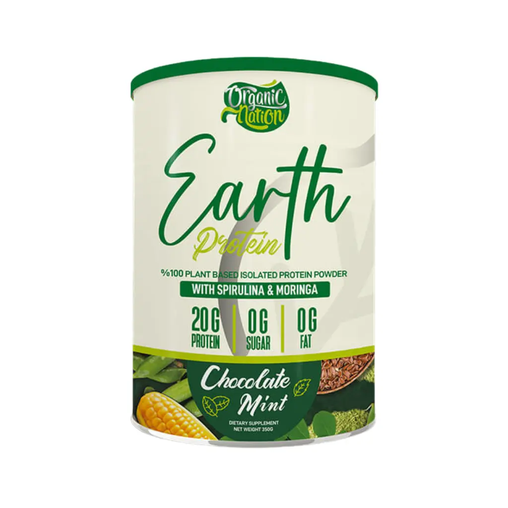 Organic Nation Earth Protein- 10Serv.-350G.-Chocolate Mint