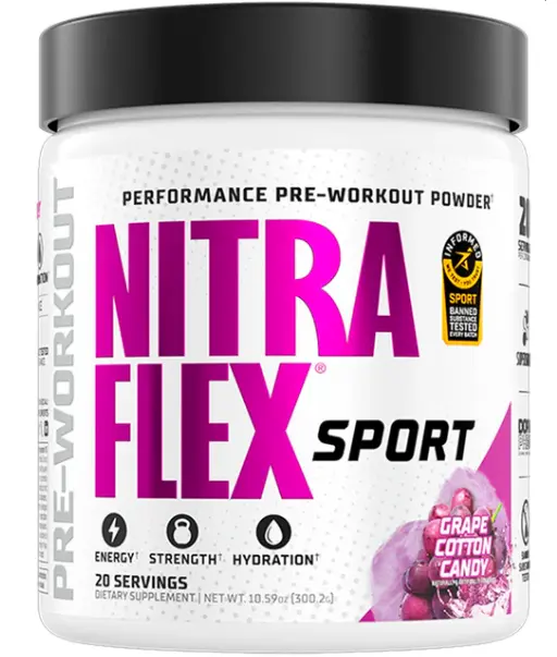 GAT Sport Nitra Flex -Extreme Sport-Pre-Workout-20Serving-Garpe Cotton Candy