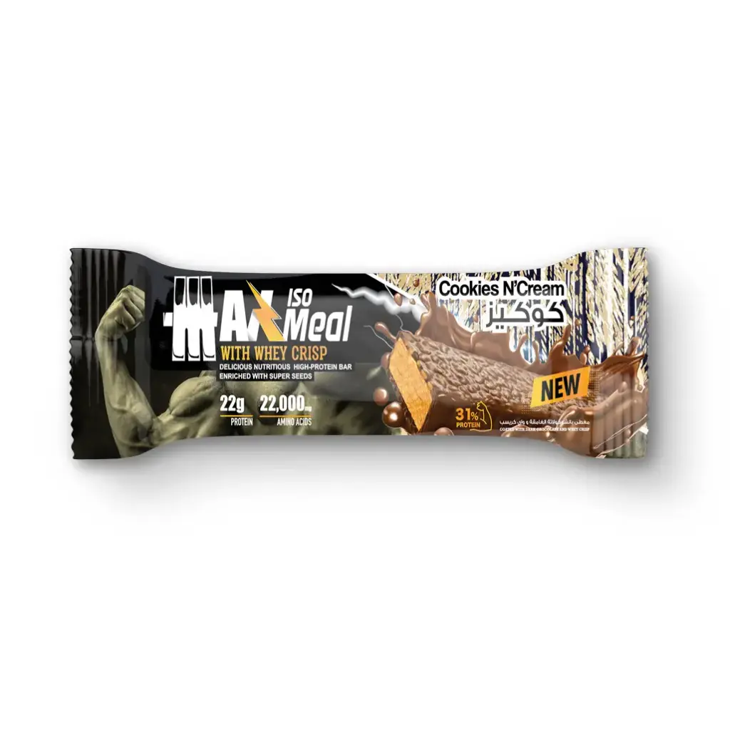 Max Muscle Max Iso Meal - Protein bar -70G-Cookies N' Cream 