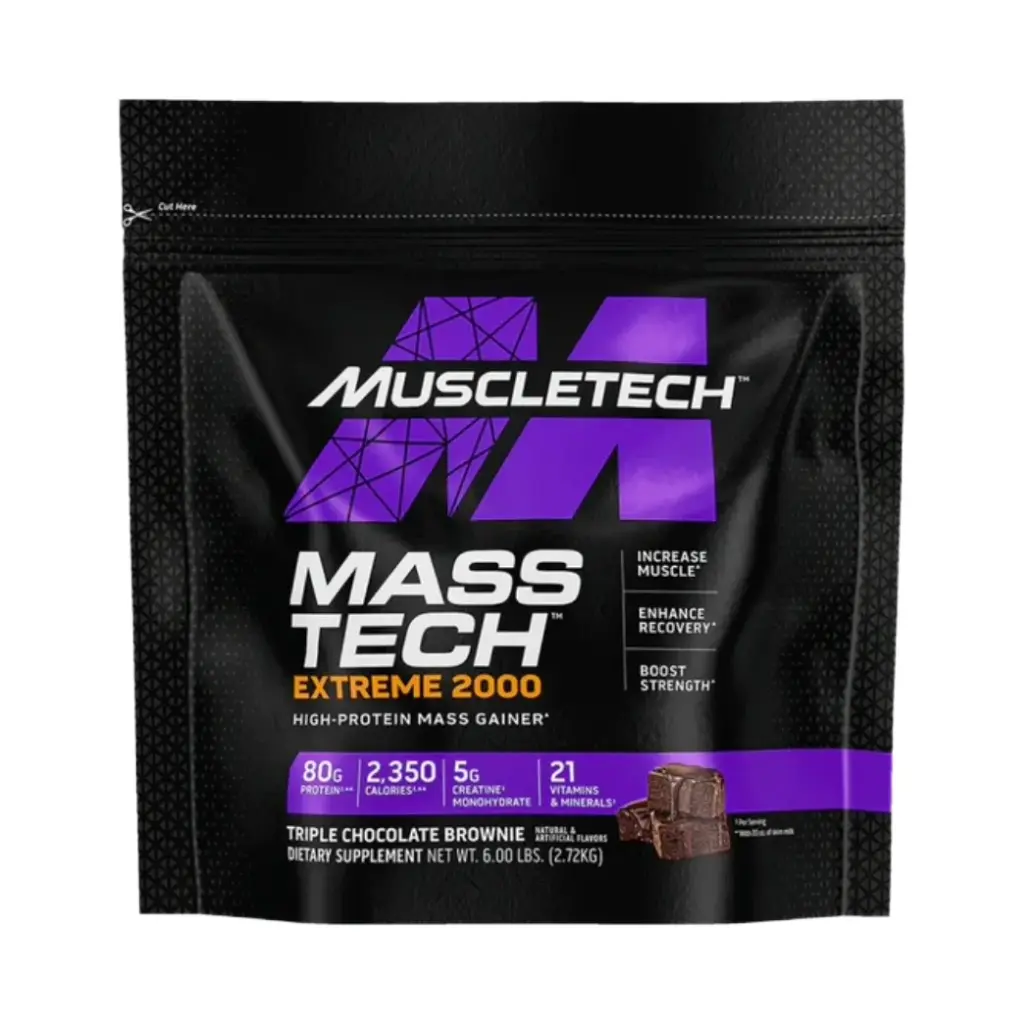 MuscleTech, Mass Tech Extreme 2000, 2.72kg, 5 Servings-Triple Chocolate Brownie