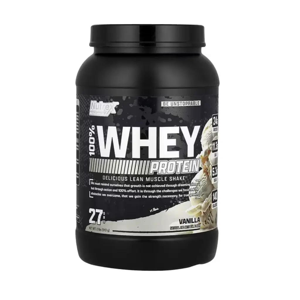 Nutrex Research 100% Whey Protein Powder –27 Ser-913G-Vanilla