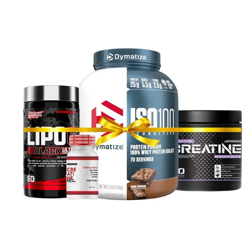 Shredding Offer 2 (Dymatize Iso100 Hydrolyzed-2.3KG.-74Serv+  Vanation Creatine Monohydrate-300G-60 Serv.+lipo 6 black -Unflavored +Wellness Nutrition-Creatine HCL-30G-30 Serv )
