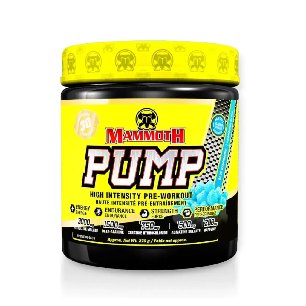 Mammoth Pump Pre-Workout-270G-30Serv-Blue Raspberry