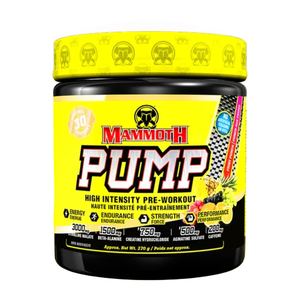 Mammoth Pump Pre-Workout-270G-30Serv-Fruit Punch