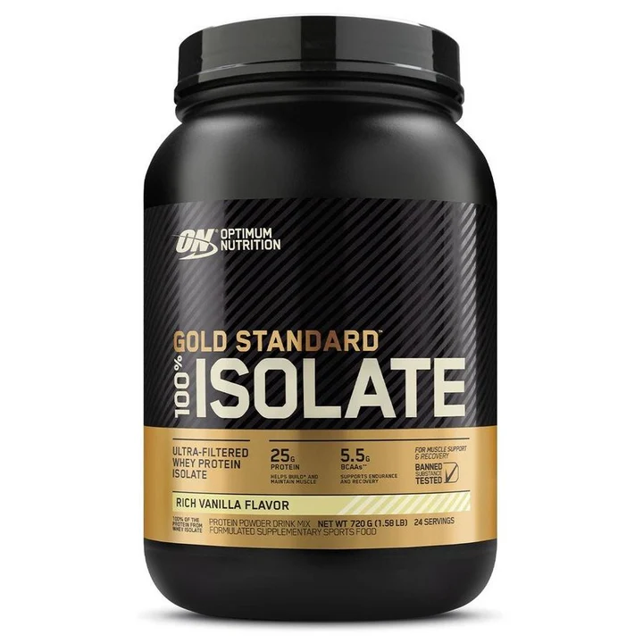 Optimum Nutrition Gold Standard 100% Isolate-24Serv.-720G- Rich Vanilla 