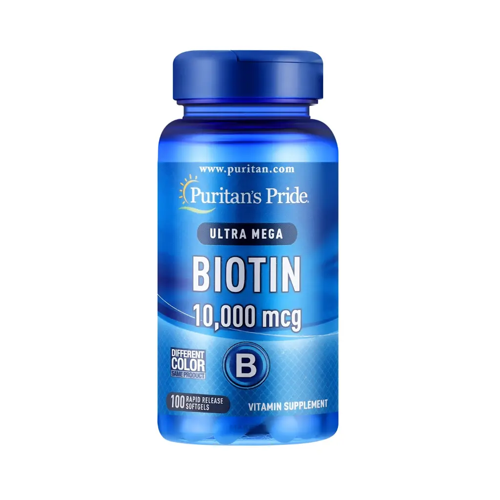 Puritan's Pride Biotin 10000mcg-100Serv-100Softgls
